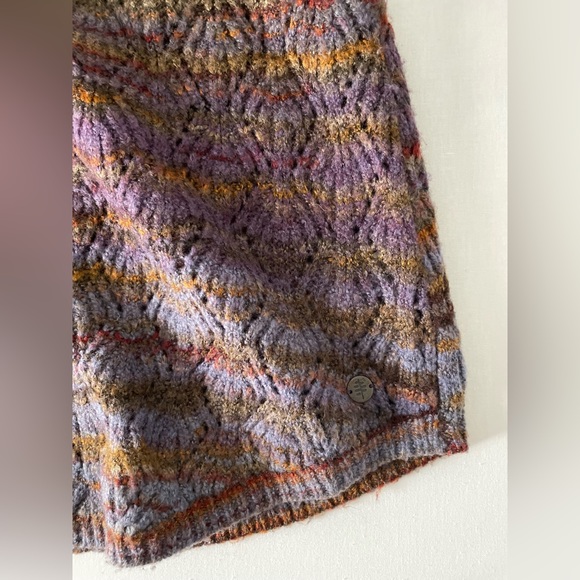 Royal Robbins Multi Color Blue Purple Knit Cowl Neck Sweater Tunic Medium M - Picture 7 of 10